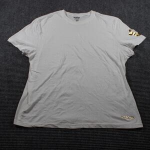 True Religion T-Shirt Womens XL White Gold Foil Short Sleeve